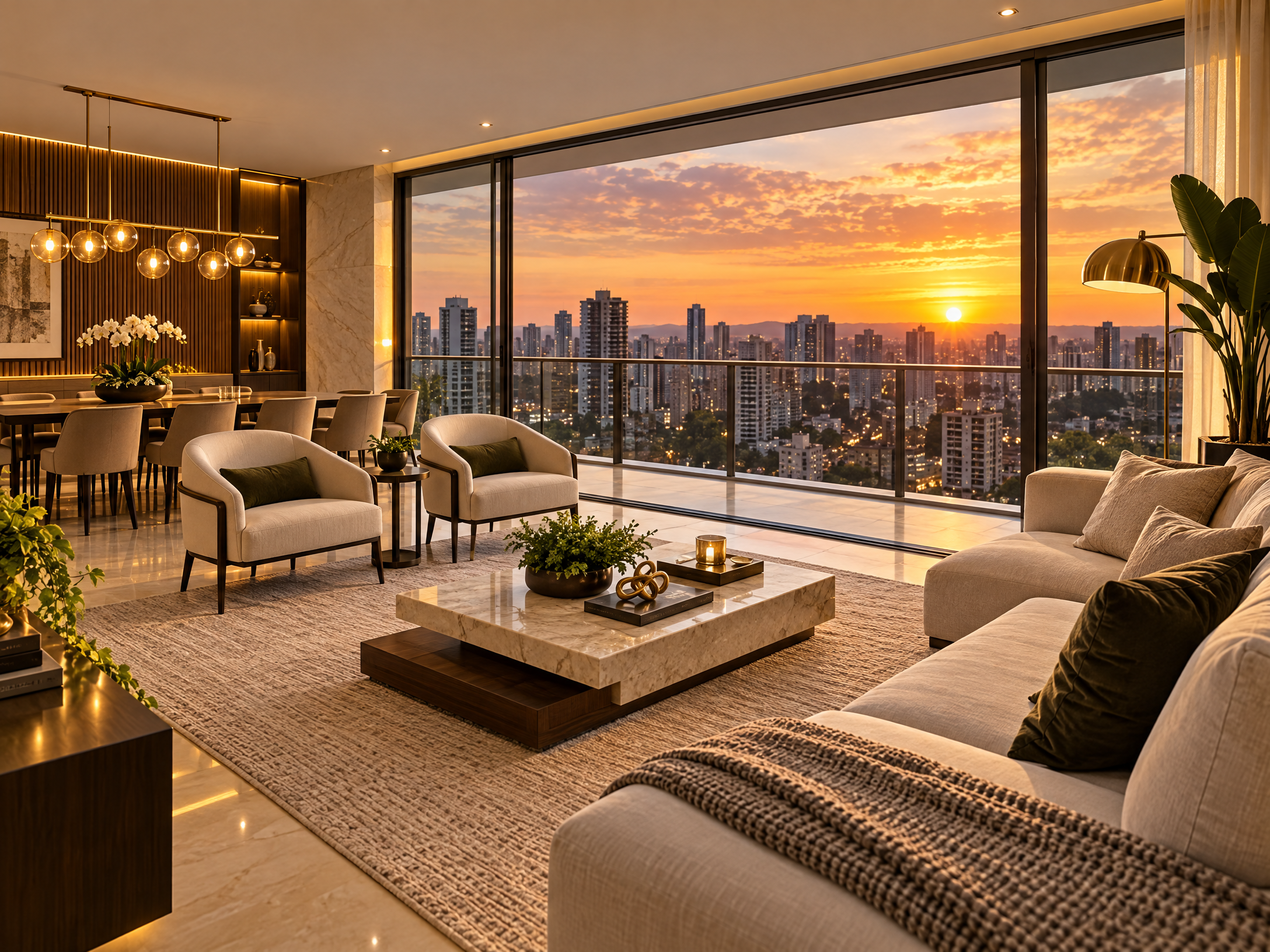 Apartamento sofisticado com vista